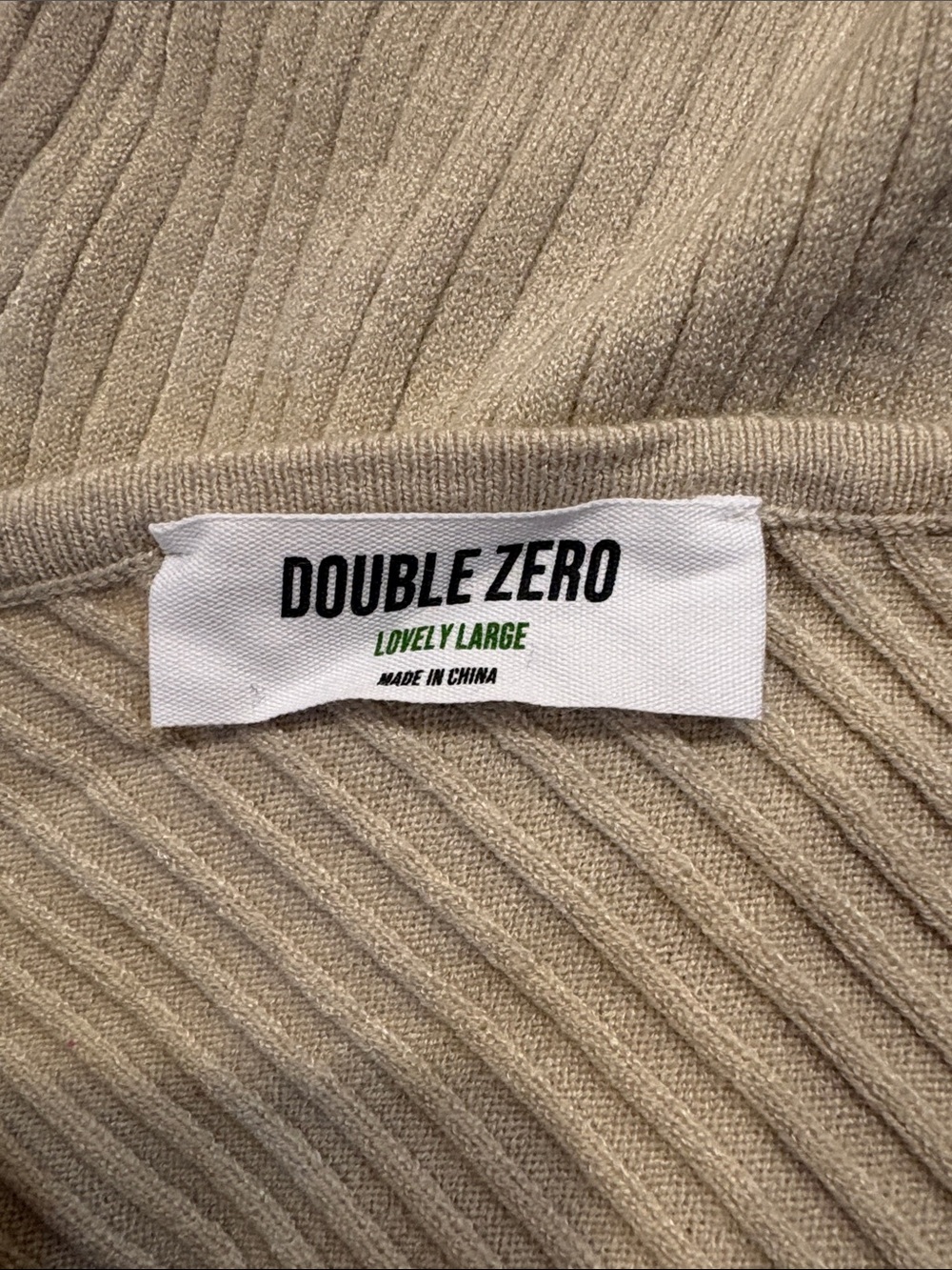 One-Shoulder Ribbed Sweater Top - Beige - Picture 4 of 5